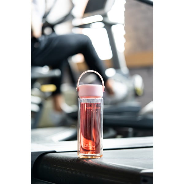 Iš stiklo butelis rožinės spalvos 350 ml Fuori – Vialli Design-image-2