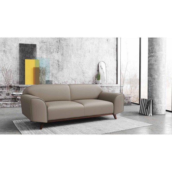 Sofa šviesiai rudos spalvos iš odos 193 cm Nesbo – MESONICA-image-1