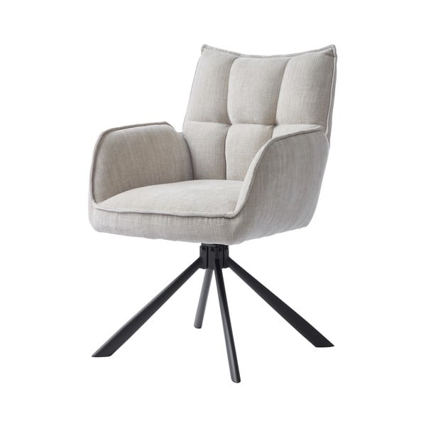 Kreminės spalvos iš audinio valgomojo kėdžių komplektas 2 vnt. Marilla – Unique Furniture