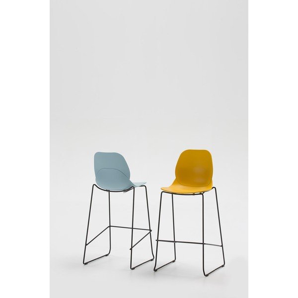 4 šviesiai mėlynų baro kėdžių rinkinys "Marckeric Greta-image-1