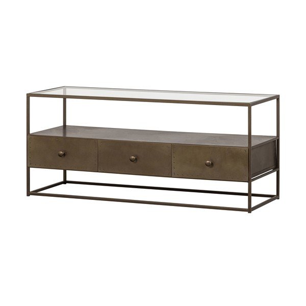 TV spintelė iš metalo auksinės spalvos 115x50 cm Depart – BePureHome-image-2