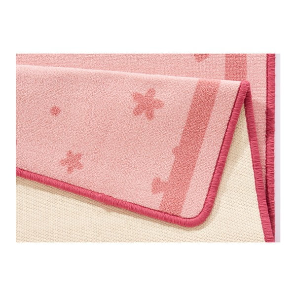 Vaikiškas rausvas kilimas "Zala Living Stars & Hearts", 100 x 140 cm-image-3