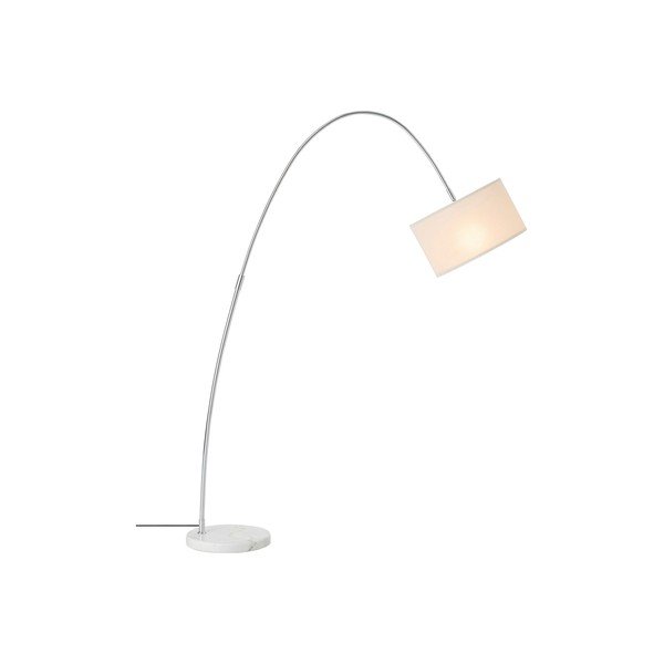 Baltos spalvos iš tekstilės pastatomas šviestuvas su sulankstoma konstrukcija (aukštis 145 cm) Arc – Ellos Home-image-3