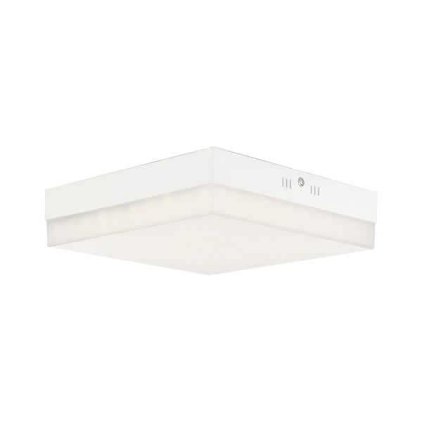 Baltas kvadratinis lubinis šviestuvas SULION Full, 22 x 22 cm