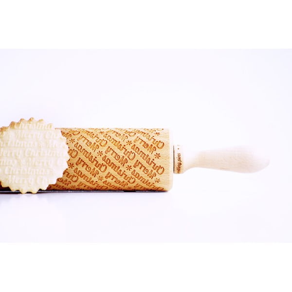 Medinis kalėdinis reljefinis kočėlas Valek Merry Christmass-image-2