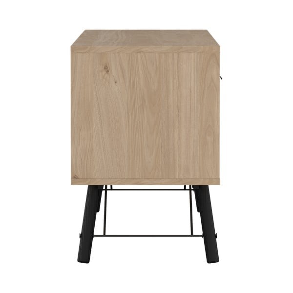 Natūralios spalvos TV spintelė iš ąžuolo 150x60x40 cm Ry – Tvilum-image-3