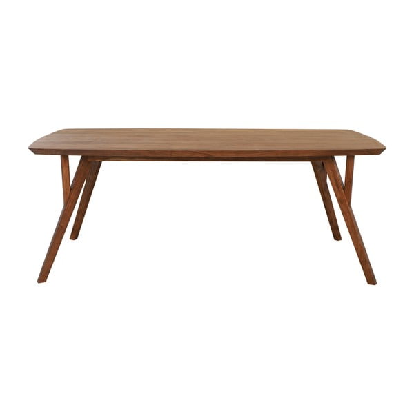 Valgomojo stalas rudos spalvos su akacijos stalviršiu 100x220 cm Quenza – Light & Living