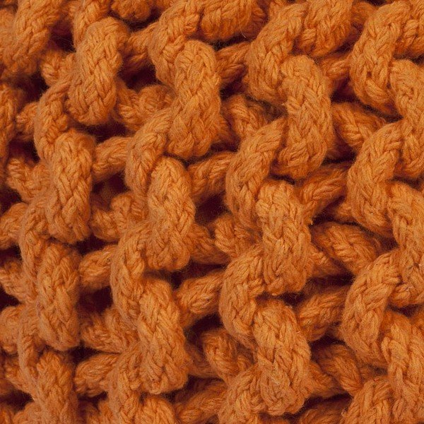 Oranžinis rankų darbo medvilninis pufas vaikams "Mr. Fox", Ø 30 cm-image-1