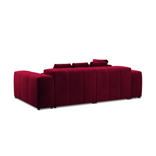 Raudono aksomo kampinė sofa (kintama) Rome Velvet - Cosmopolitan Design-image-4