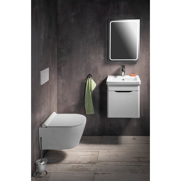 Iš keramikos praustuvas baltos spalvos 40x35 cm City – Sapho-image-1