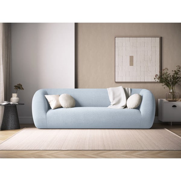 Sofa iš boucle šviesiai mėlynos spalvos 230 cm Essen – Cosmopolitan Design-image-1