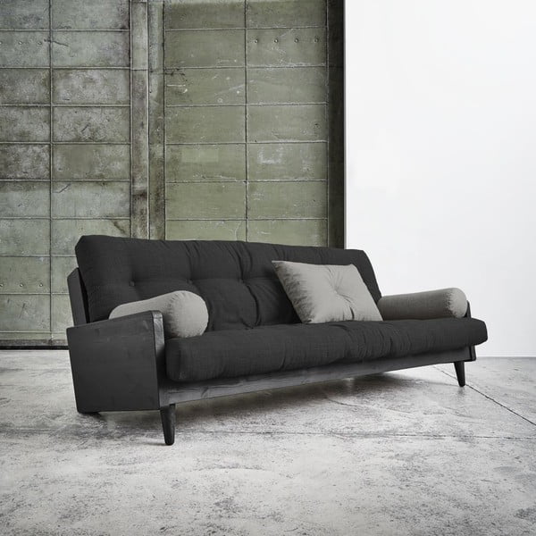Sofa-lova "Karup Indie" juoda/tamsiai pilka/granito pilka