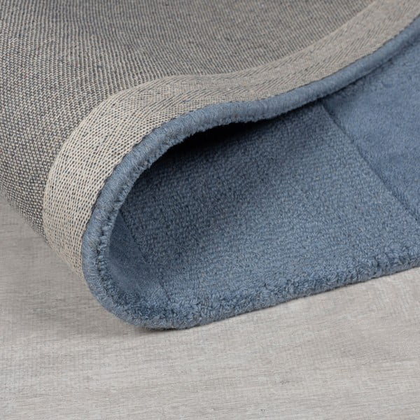 Rankų darbo iš vilnos kilimas tamsiai mėlynos spalvos 60x230 cm Checkerboard – Flair Rugs-image-2