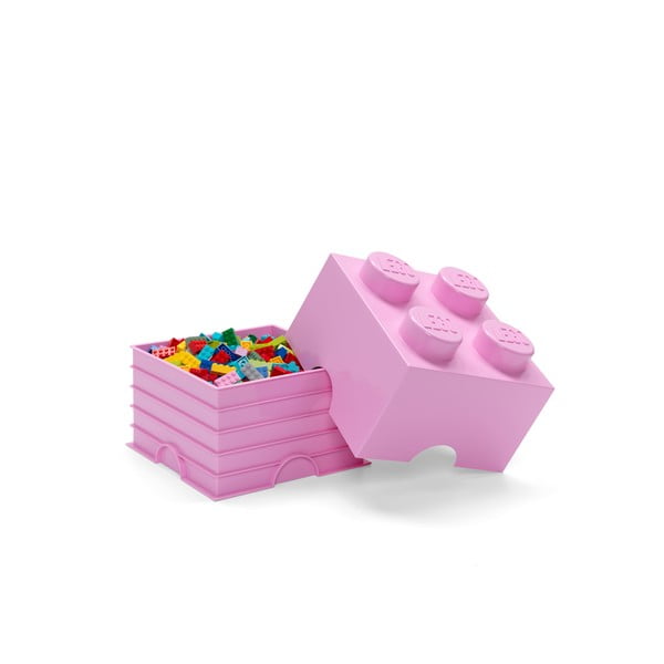 Šviesiai rožinė kvadratinė dėžutė LEGO®-image-2