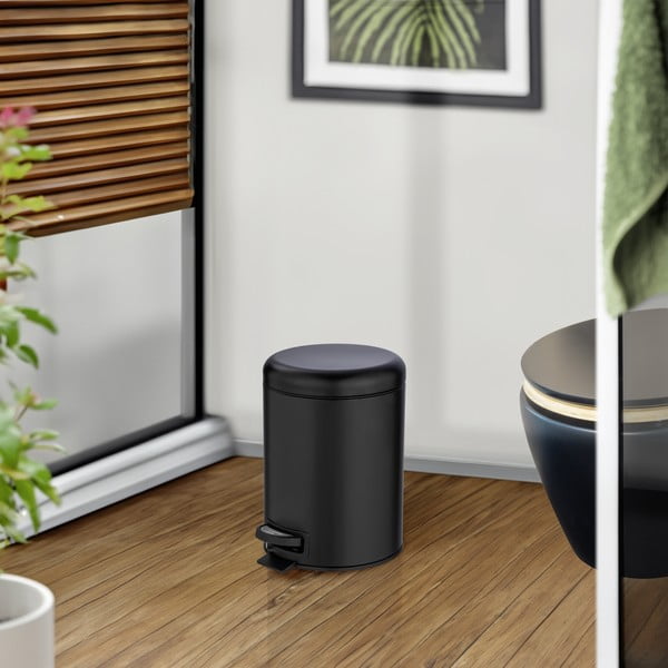 Juoda šiukšliadėžė Weko Leman, 5 l-image-1