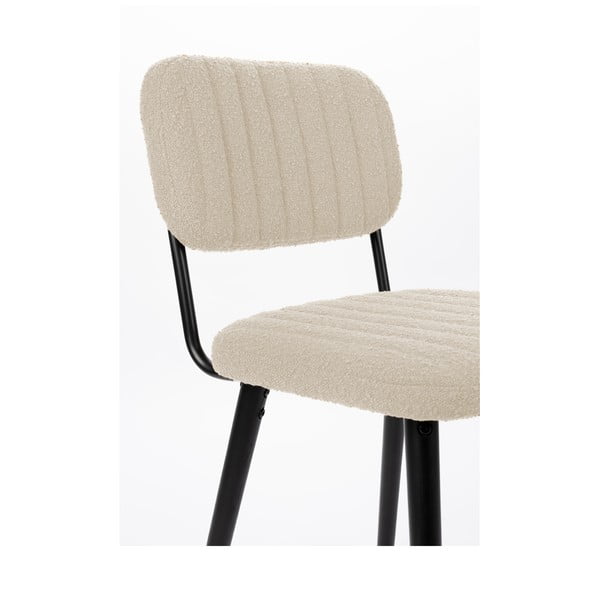 Kreminės spalvos valgomojo kėdė Jake – White Label-image-1