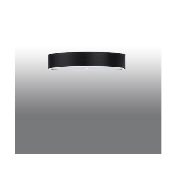 Juodas lubinis šviestuvas su stikliniu gaubtu ø 80 cm Herra - Sollux-image-2