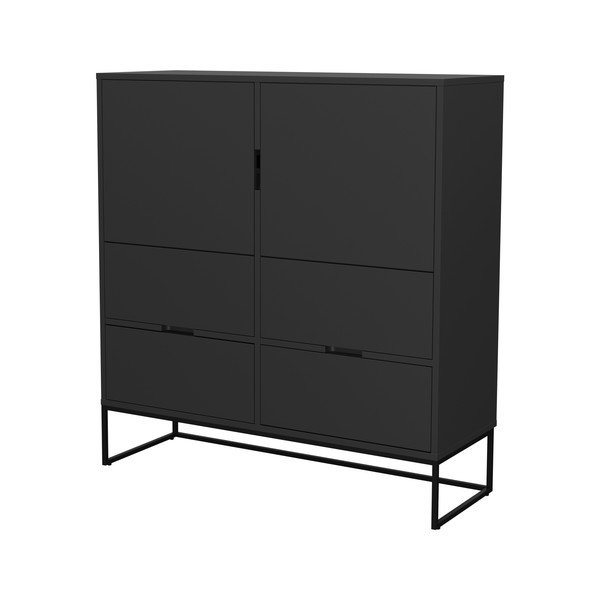 Juoda komoda su 4 stalčiais Tenzo Lipp-image-3