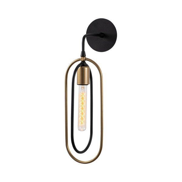 Sieninė lempa juodos spalvos/auksinės spalvos Cerco – Opviq lights-image-2
