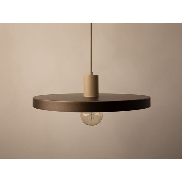 Šviesiai rudos spalvos iš metalo kabantis šviestuvas ø 40 cm Ori – Micadoni -image-2