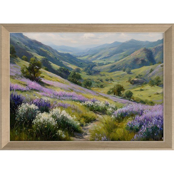 Spausdintas paveikslas su rėmeliu 75x56 cm Violet Hills – Styler