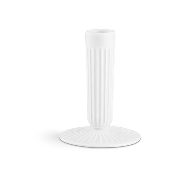 Baltos spalvos akmens masės žvakidė Kähler Design Hammershoi, 12 cm aukščio