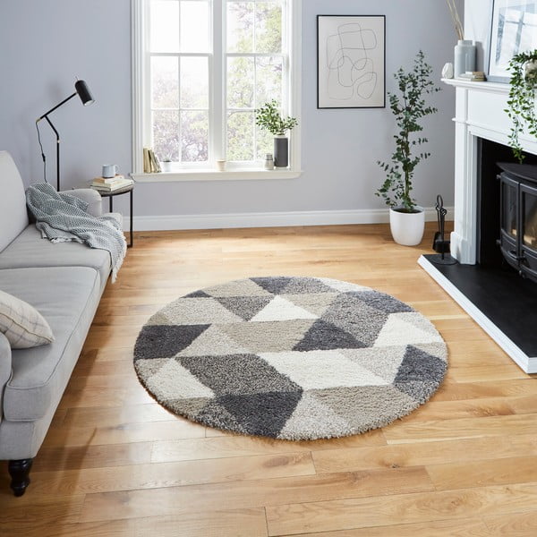 Apvalus kilimas Think Rugs Royal Nomadic Triangle, ø 160 cm-image-1