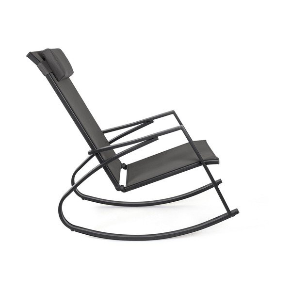 Antracito spalvos metalinis sodo krėslas Ercolano – Bizzotto-image-3