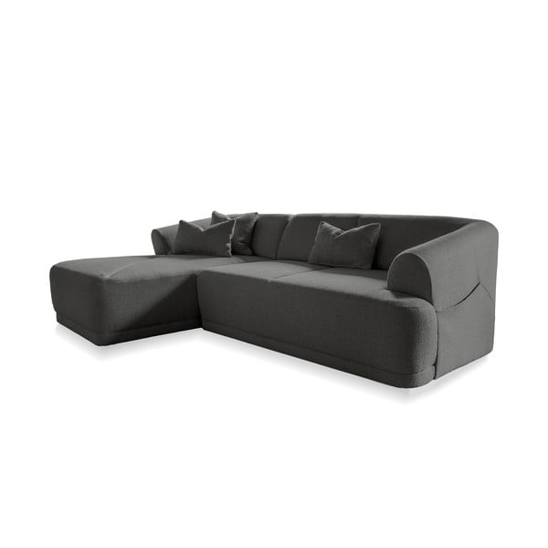 Kampinė sofa tamsiai pilkos spalvos – Miuform
