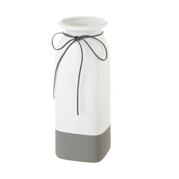 Baltai pilka keraminė vaza "Unimasa", 11 x 30,5 cm
