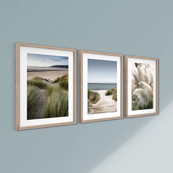 Spausdinti paveikslai su rėmeliu 3 vnt. 30x40 cm Tranquil – Styler-image-3