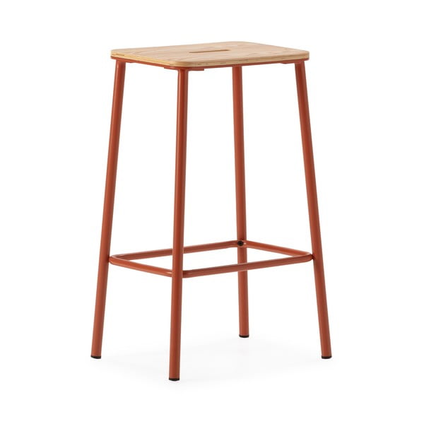 Raudonos plytų spalvos baro taburėtės 2 vnt. (sėdynės aukštis 65 cm) Abba – Marckeric