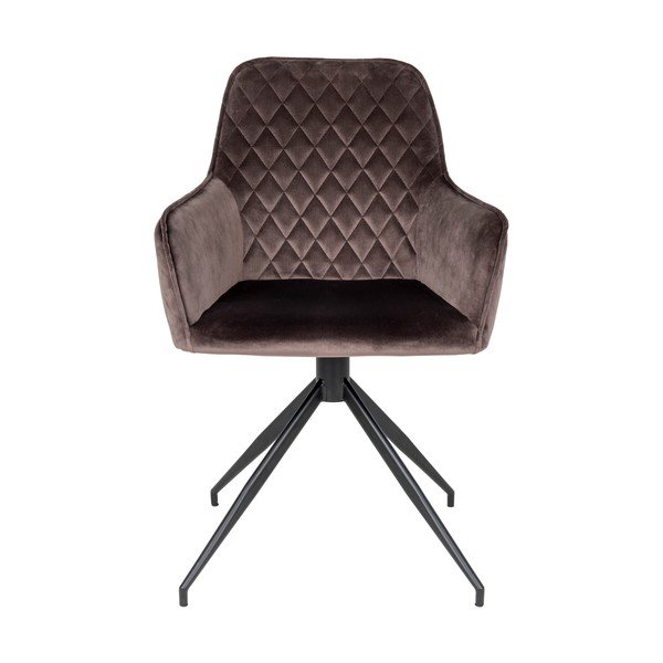 Rudos spalvos iš audinio valgomojo kėdė Harbo – House Nordic-image-2