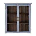 Iš kėnio masyvo pakabinama vitrina mėlynos spalvos 81x91 cm Hazem – Bloomingville