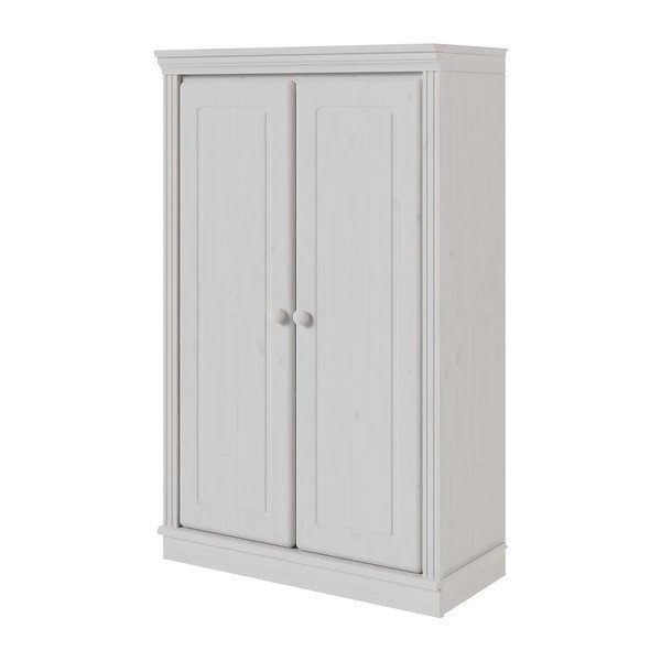 Baltos spalvos iš pušies masyvo spintelė 74x118x35 cm Anita – Støraa-image-3