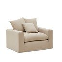 Iš lino krėslas smėlio spalvos Nora – Kave Home