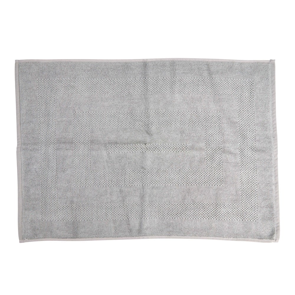 Pilkos spalvos medvilninis vonios kilimėlis Bahne & CO, 70 x 50 cm
