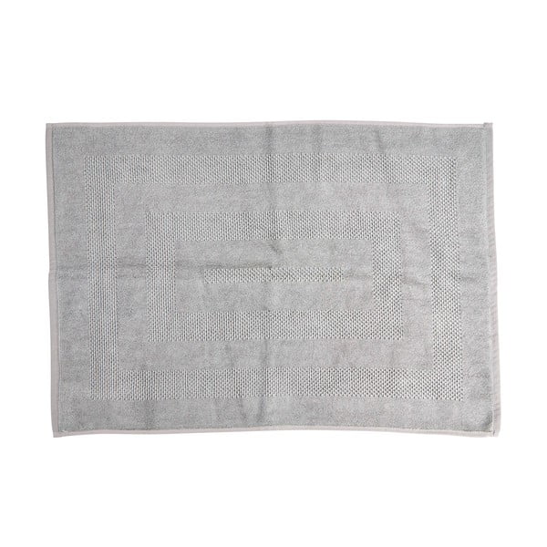 Pilkos spalvos medvilninis vonios kilimėlis Bahne & CO, 70 x 50 cm
