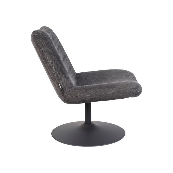 Krėslas tamsiai pilkos spalvos iš velveto Bubba – Zuiver-image-3