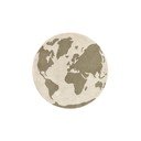 Skalbiamas/rankų darbo žalios spalvos/kreminės spalvos iš medvilnės vaikiškas kilimas ø120 cm World Map – Lorena Canals