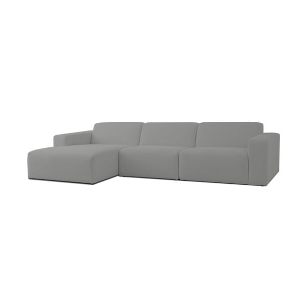 Iš boucle kampinė sofa pilkos spalvos (su kairiuoju kampu) Roxy – Scandic-image-1