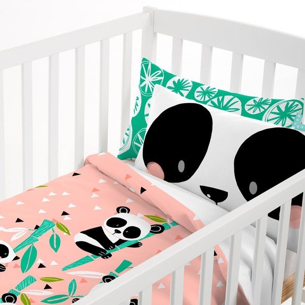 Lininis audinys "Moshi Moshi Panda Garden", 100 x 135 cm-image-2