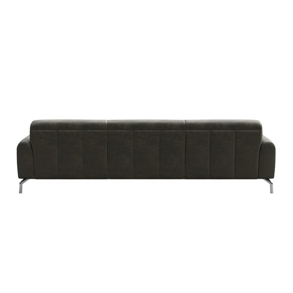 Pilka dirbtinės odos sofa MESONICA Puzo, 240 cm-image-3