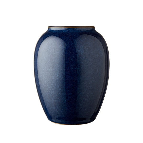 Mėlynos spalvos molinė vaza Bitz, aukštis 12,5 cm