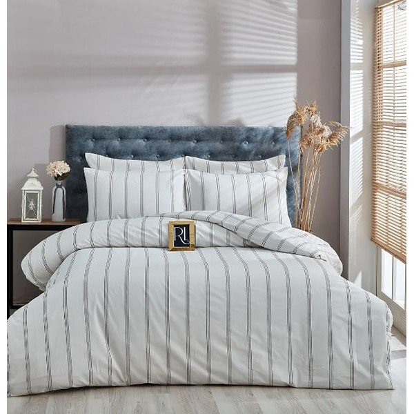 Dvigulė/itin ilga patalynė kreminės spalvos iš medvilnės 200x220 cm – Mila Home