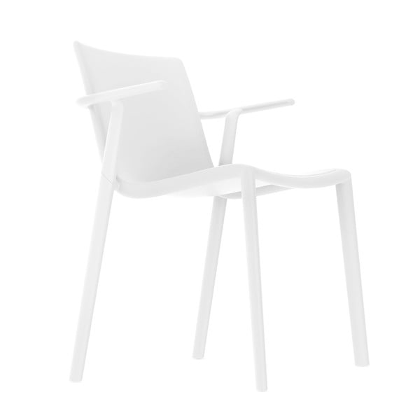 2 baltų sodo kėdžių su porankiais rinkinys "Resol Kat