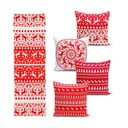 4 kalėdinių pagalvių užvalkalų ir staltiesės rinkinys Minimalist Cushion Covers Christmas