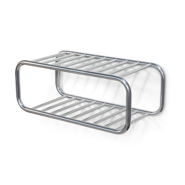 Sidabrinės spalvos iš metalo pakabinama spintelė batams 72x28x35 cm Retro – Spinder Design