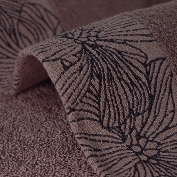 Rudos spalvos iš frote audinio iš medvilnės rankšluostis 50x100 cm Valencia – My House-image-3