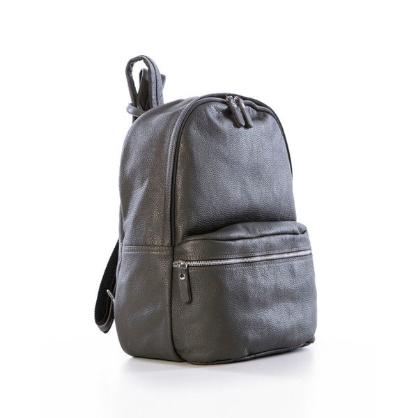 Pilka natūralios odos kuprinė Federica Bassi Sio-image-3